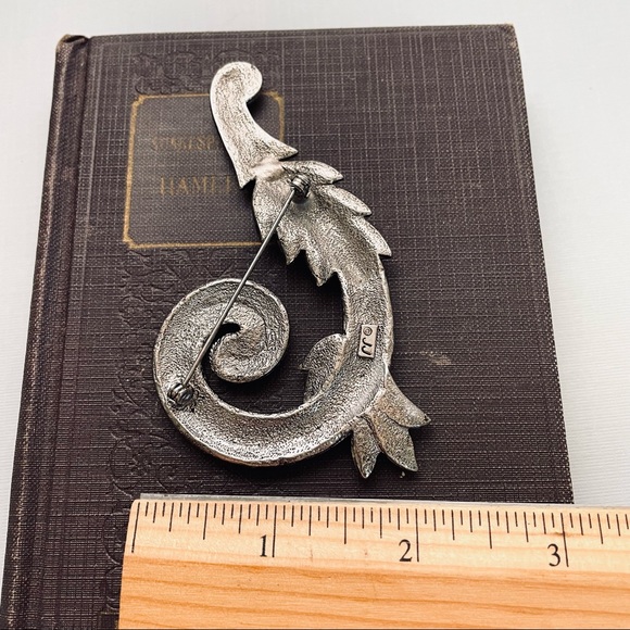 Vintage Jonette JJ silver Floral Brooch signed - Picture 5 of 8